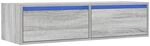 vidaXL TV-Schrank mit LED-Leuchten Grau Sonoma 100x35,5x25 cm 860243