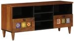 vidaXL TV-Schr&auml;nk mit Regal Walnuss 100 x 33 x 46 cm Massivholz Mango 4018242