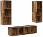 vidaXL TV-Schrank Set 3-Tlg Altholz 37 x 37 x 142,5 cm Holzwerkstoff 3393129