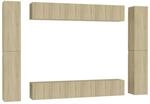 vidaXL 10-tlg. TV-Schrank-Set Sonoma-Eiche Holzwerkstoff Modell 2