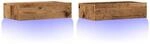 vidaXL TV-Schr&auml;nke mit LED-Leuchten 2 Stk Altholz-Optik 60x35x15,5 cm 856344