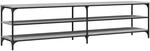 vidaXL TV-Schrank Grau Sonoma 200x30x50 cm Holzwerkstoff und Metall