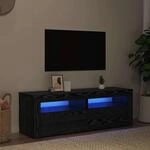vidaXL TV-Schrank mit LED-Leuchten Schwarz Eichen-Optik 120x35x40 cm 862031