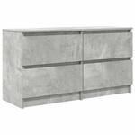 vidaXL TV-Schrank Betongrau 100x35x54 cm Holzwerkstoff 861799