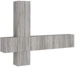 vidaXL 5-Tlg Wohnwand Grau Sonoma Holzwerkstoff 3216462