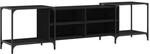 vidaXL TV-Schrank Schwarz 203x37x50 cm Holzwerkstoff