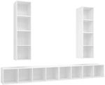vidaXL TV-Wandschr&auml;nke 4 Stk Wei&szlig; Holzwerkstoff 3079889