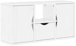vidaXL TV-Schrank mit Schublade Wei&szlig; 79x24x40 cm Massivholz Kiefer 4103606