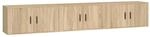 vidaXL TV-Wandschr&auml;nke 3 Stk Sonoma-Eiche 80x34,5x40 cm 3188361