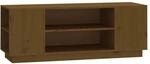 vidaXL TV-Schrank Honigbraun 110x35x40,5 cm Massivholz Kief&uuml;r Modell 1
