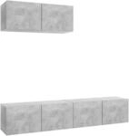 vidaXL TV-Schr&auml;nke 3 Stk Betongrau Holzwerkstoff 3079121