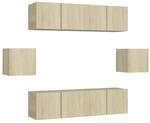 vidaXL 6-tlg. TV-Schrank-Set Sonoma-Eiche Holzwerkstoff Modell 7
