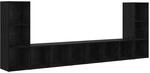vidaXL TV-Schrank 4 Stk Schwarz Eichen-Optik 37 x 35 x 107,5 cm 3393523
