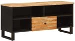 vidaXL TV-Schr&auml;nk mit Regal Braun 100 x 33 x 46 cm Massivholz Mango 4018312