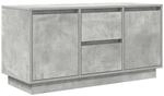vidaXL TV-Schrank mit LED-Leuchten Betongrau 100x41x50 cm 861412