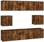vidaXL 8-Tlg TV-Schrank-Set R&auml;uchereiche Holzwerkstoff 3188675