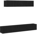 vidaXL TV-Schrank-Set 4-Tlg Schwarz Eichen-Optik 100 x 30 x 30 cm 3333057