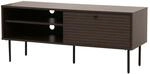 MCW TV-Rack N78 Skandinavischer Stil Metall Holz Melamin 50x120x40cm Dunkelbraun