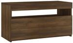 vidaXL TV-Schrank mit LED-Leuchten Braun Eichen-Optik 75x35x40 cm