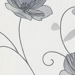 Bricoflor Blumentapete in Grau