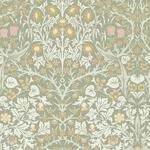 William Morris at Home Vliestapete Blackthorn 10 m x 52 cm Hell Gr&uuml;n FSC&reg;