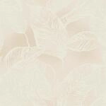 Bricoflor Tapete Bl&auml;tter Beige Wei&szlig; Moderne Vliestapete mit Bl&auml;ttermuster Ideal