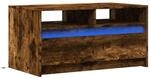 vidaXL LED-Couchtisch R&auml;uchereiche Holzwerkstoff 851995