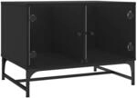 vidaXL Couchtisch mit Glast&uuml;ren Schwarz 68,5x50x50 cm 836540