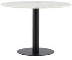 ebuy24 Estelle Esstisch &Oslash;106 cm Wei&szlig;