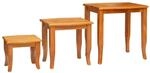 vidaXL Nestende Beistelltische 3-Tlg Natur Massives Mahagoni Holz 42009927