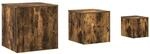 vidaXL Beistelltische 3 Stk R&auml;uchereiche Holzwerkstoff 815987