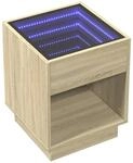 vidaXL Couchtisch mit Infinity-LED Sonoma-Eiche 40x40x50 cm 847646