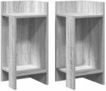 vidaXL Beistelltische 2 Stk mit Ablage Grau Sonoma 25,5x27x60 cm 858553