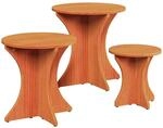 vidaXL Couchtisch 3 Stk Wachsbraun 46 x 46 x 47 cm Massivholz Kiefer 873570