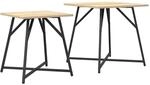 vidaXL Beistelltisch-Set 2-Tlg Sonoma-Eiche und Schwarz 869727
