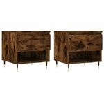 vidaXL Couchtische 2 Stk R&auml;uchereiche 50x46x50 cm Holzwerkstoff 830903