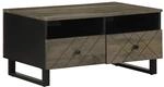 vidaXL Couchtisch Schwarz 80x54x40 cm Massivholz Mango 4017697