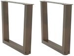 vidaXL Couchtischbeine V-Form 2 Stk Naturstahl 60x42-43,3 cm Stahl 4012635