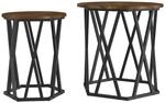 vidaXL Couchtisch 2 Stk R&auml;uchereiche 50 x 50 x 50 cm 868263