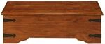 vidaXL Couchtisch Massivholz mit Honigfarbenem Finish 110x55x35 cm