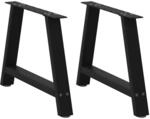 vidaXL Couchtischbeine A-Form 2 Stk Schwarz 70x42-43 cm Stahl 4012840