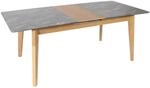 MCW Esszimmertisch M57 160-200x90cm Ausziehbar Marmor-Optik Helle Beine
