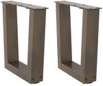vidaXL Couchtischbeine V-Form 2 Stk Naturstahl 40x30-31,3 cm Stahl 4012607