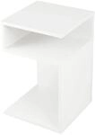 Costway Beistelltisch Holz 3 Ebenen Sofatisch Nachttisch Modern Wei&szlig;
