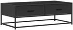 vidaXL Couchtisch Schwarz 100x50x35 cm Holzwerkstoff und Metall 848779