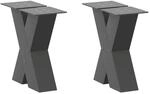 vidaXL Couchtischbeine X-Form 2 Stk Anthrazit 30x30-31 cm Stahl 4012930