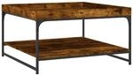 vidaXL Couchtisch R&auml;uchereiche 80x80x45 cm Holzwerkstoff und Eisen 832815
