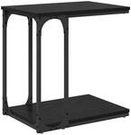 vidaXL Beistelltisch mit Regal Schwarz Eichen-Optik 50 x 35 x 52 cm 881182