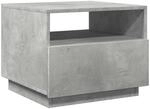 vidaXL Couchtisch mit LED-Leuchten Betongrau 50x49x40 cm 839829