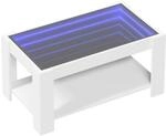 vidaXL LED-Couchtisch Wei&szlig; 93x53x45 cm Holzwerkstoff 847553